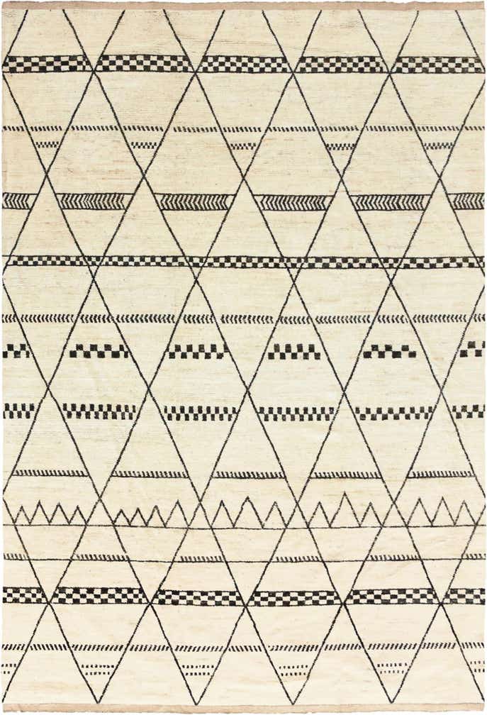 12' 3 x 18' Hand Knotted Moroccan Wool Rug