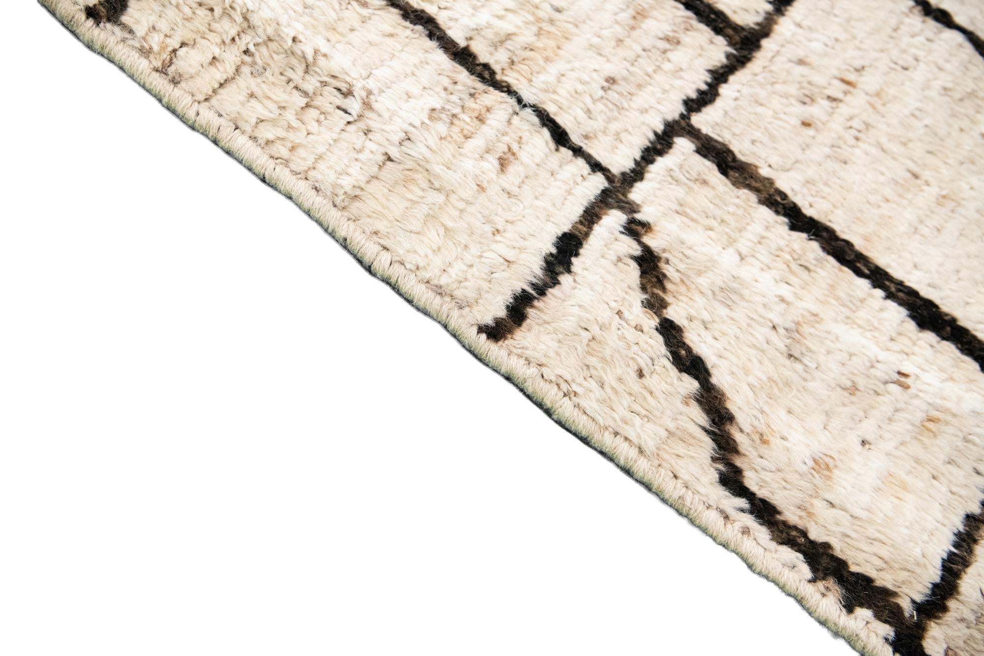 12' 6 x 17' 6 Hand Knotted Moroccan Wool Rug