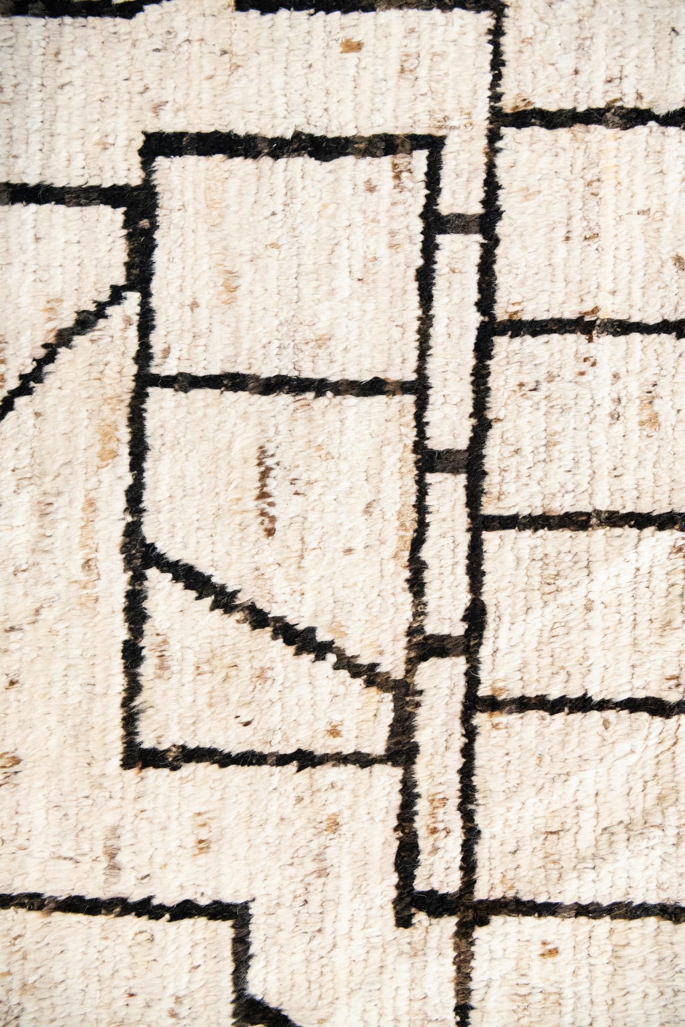 12' 6 x 17' 6 Hand Knotted Moroccan Wool Rug