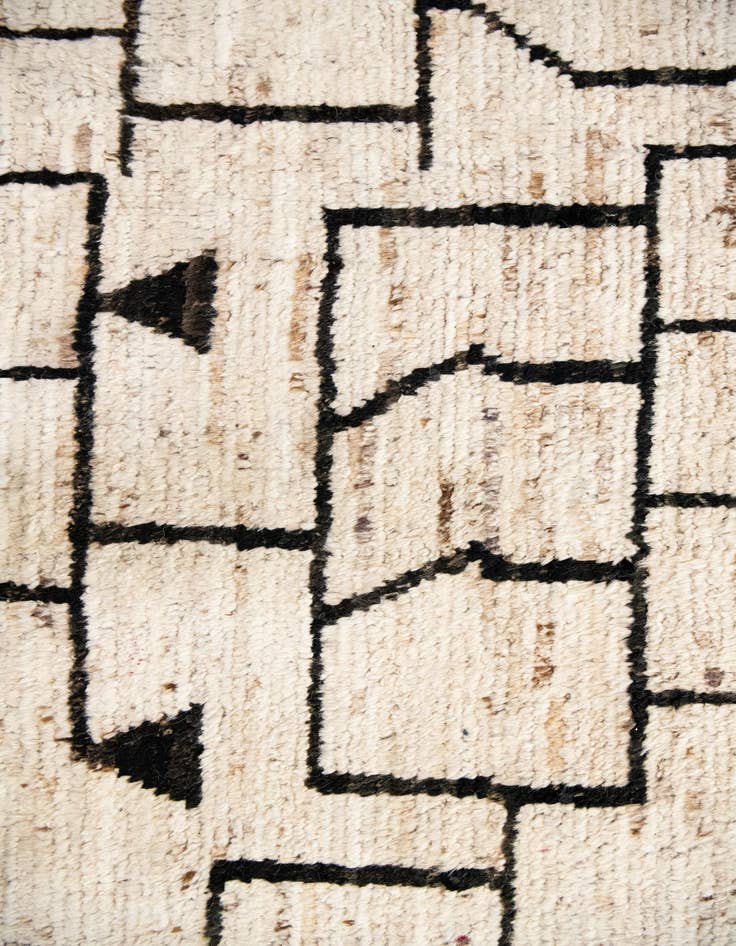 Detail image of 12' 6 x 17' 6  Hand Knotted Moroccan Wool Rug