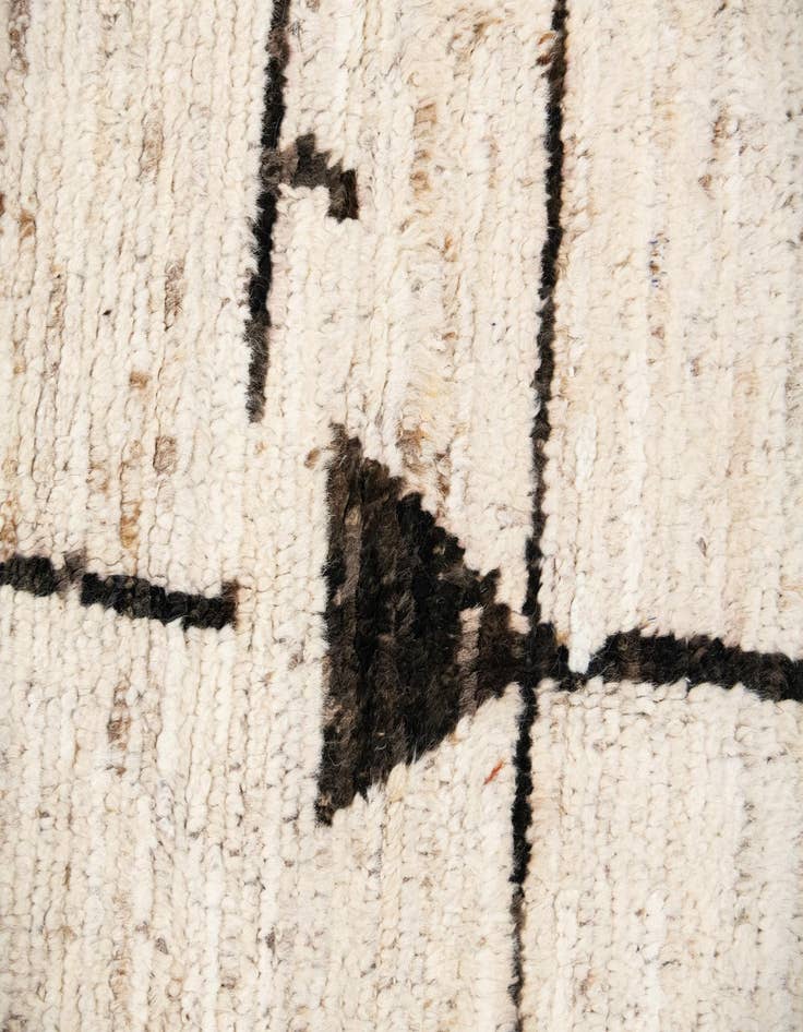 Detail image of 12' 6 x 17' 6  Hand Knotted Moroccan Wool Rug