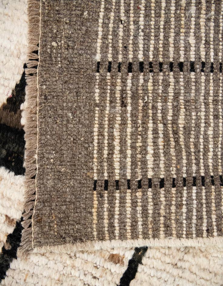 Detail image of 12' 6 x 17' 6  Hand Knotted Moroccan Wool Rug