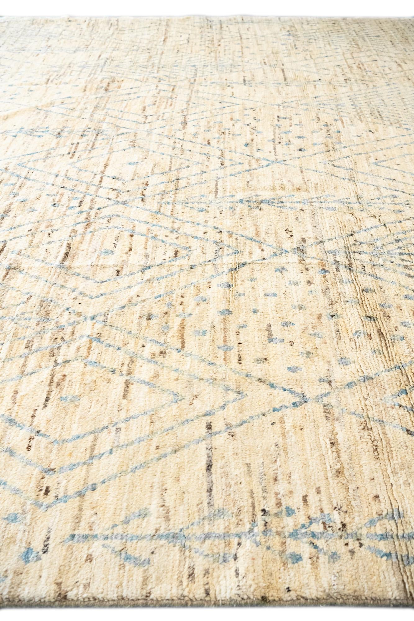 13' 7 x 16' Hand Knotted Moroccan Wool Rug