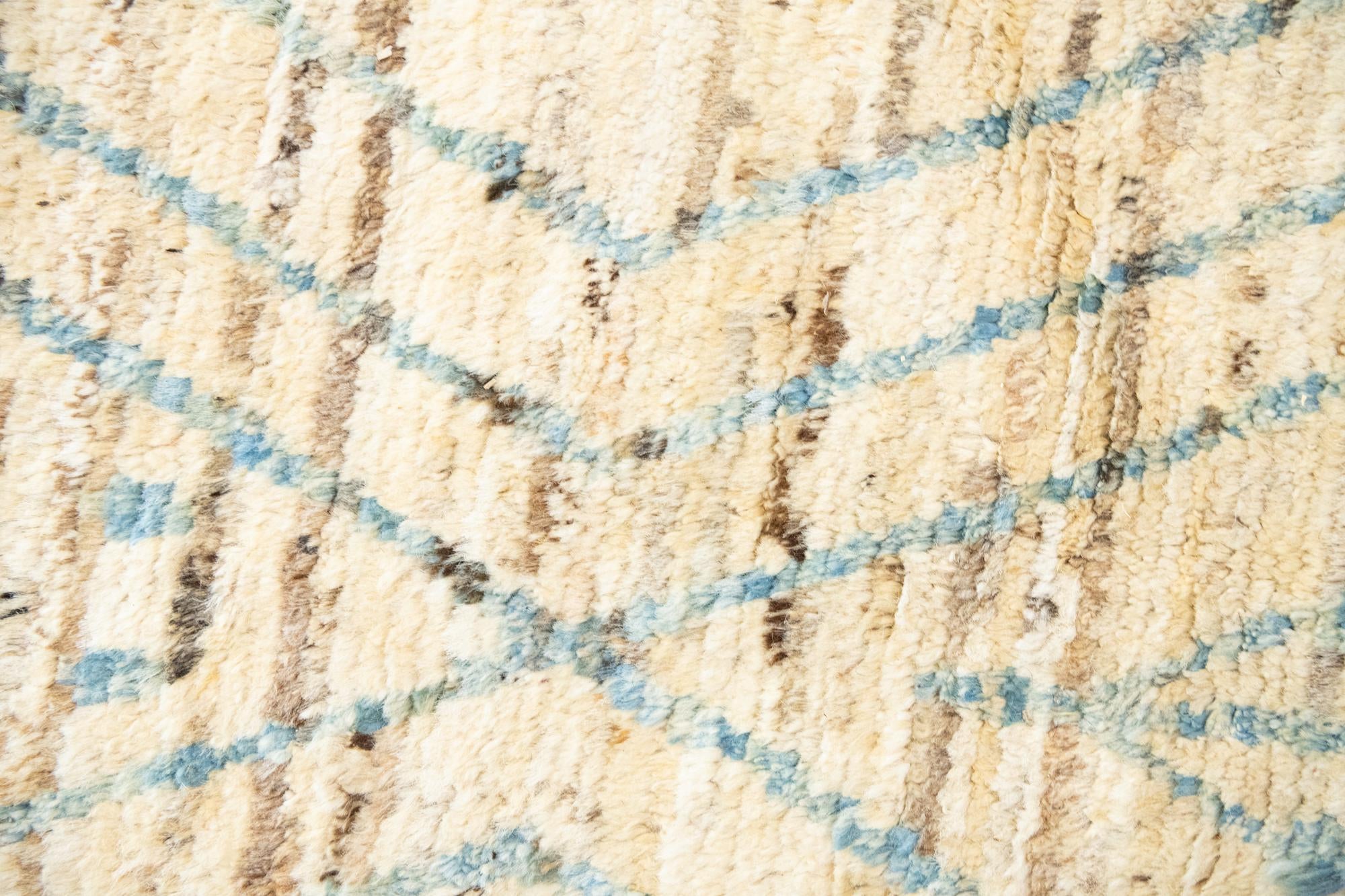 13' 7 x 16' Hand Knotted Moroccan Wool Rug