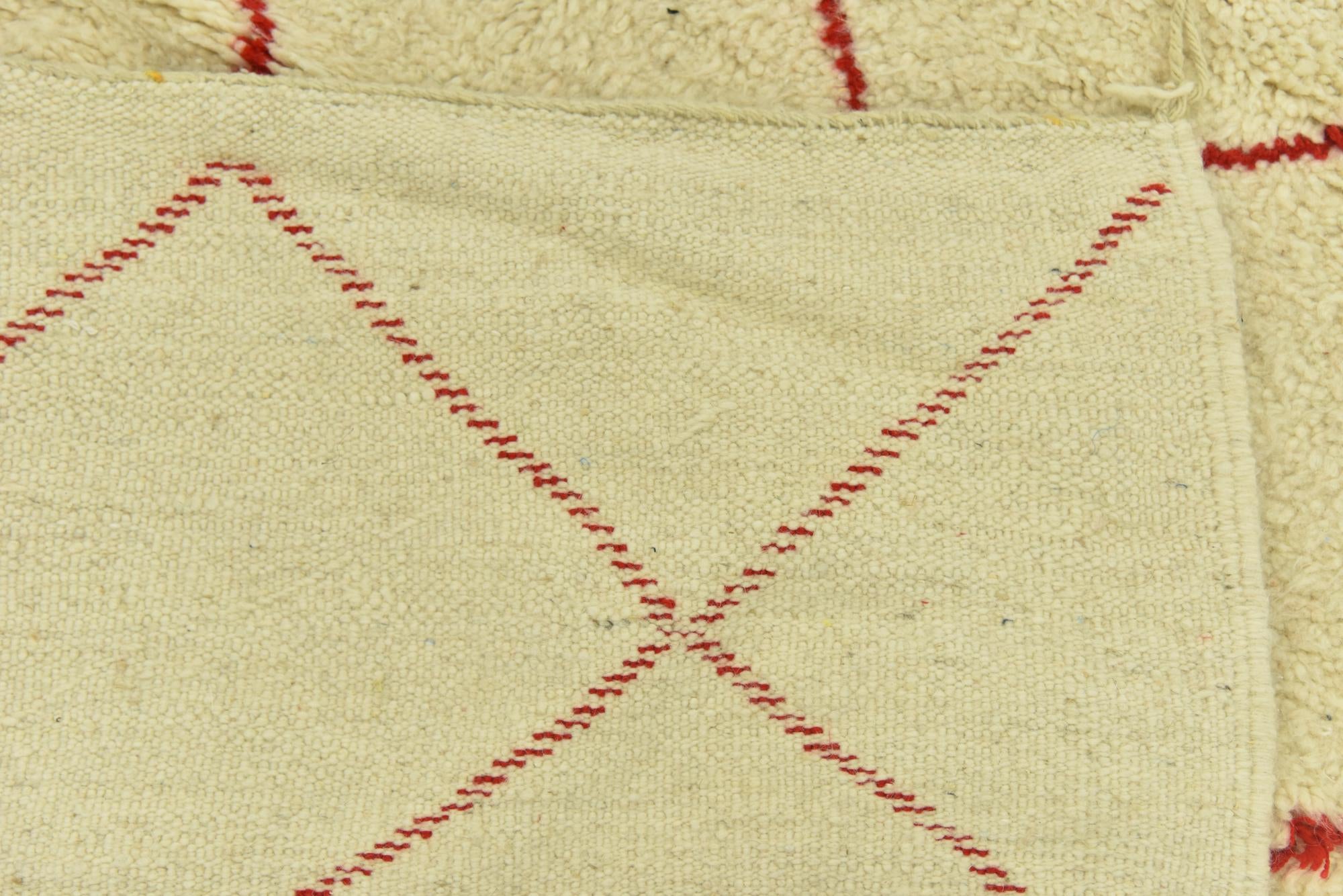 5' x 8' 4 Hand Knotted Moroccan Wool Rug