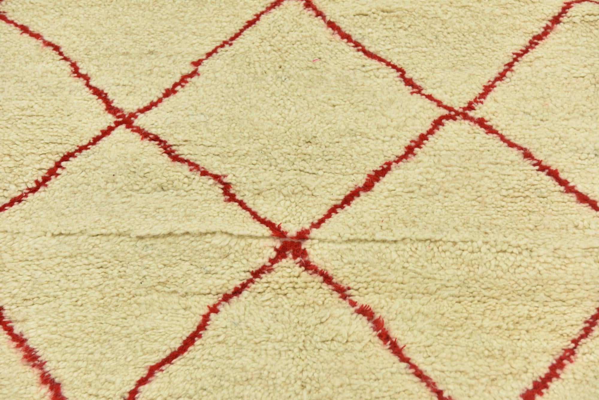 5' x 8' 4 Hand Knotted Moroccan Wool Rug