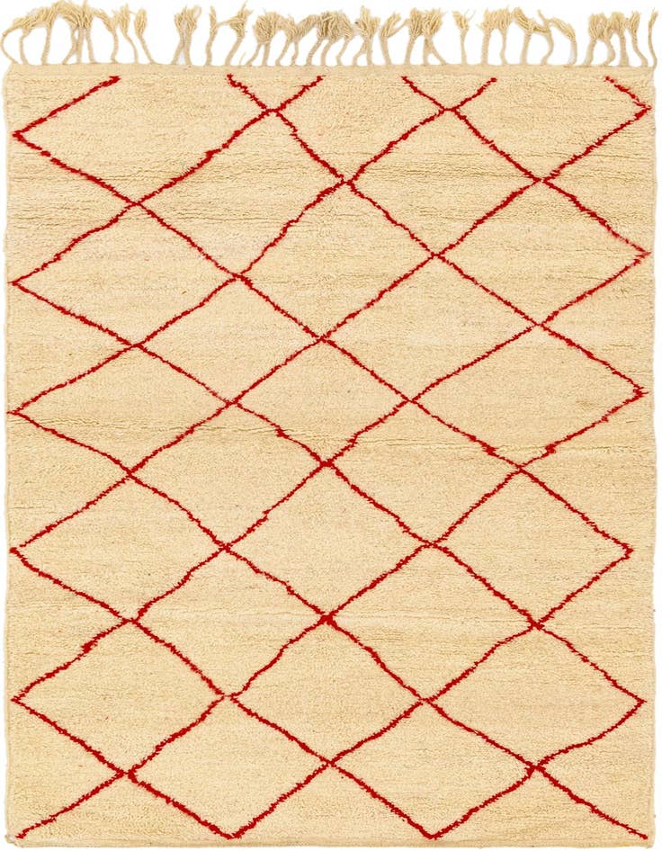 Detail image of 5' x 8' 4 Hand Knotted Moroccan Wool Rug