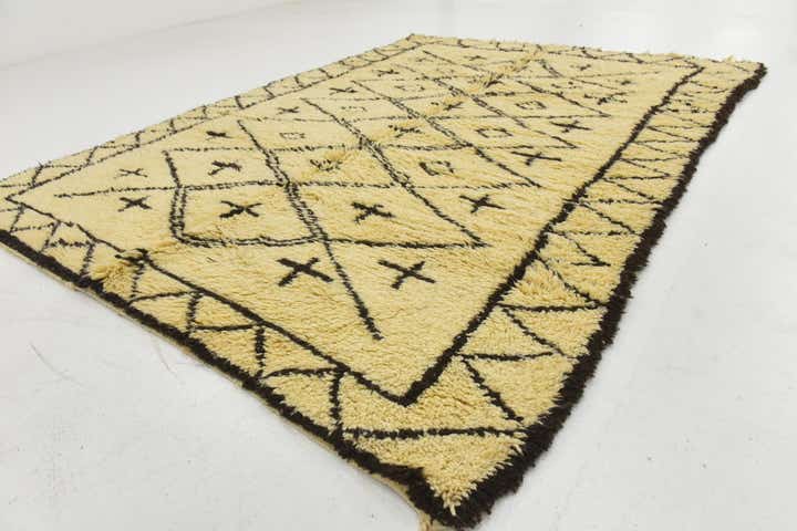 6' 6 x 9' 1 Hand Knotted Moroccan Wool Rug