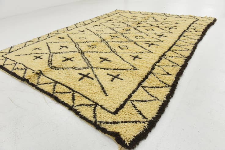 Detail image of 6' 6 x 9' 1 Hand Knotted Moroccan Wool Rug