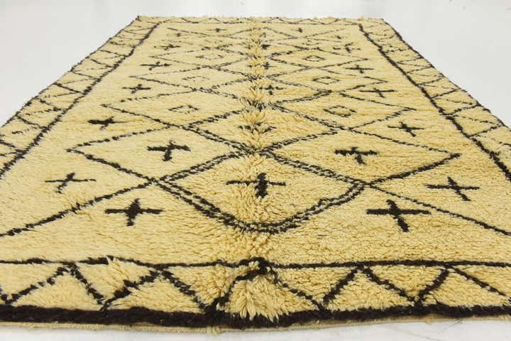 6' 6 x 9' 1 Hand Knotted Moroccan Wool Rug