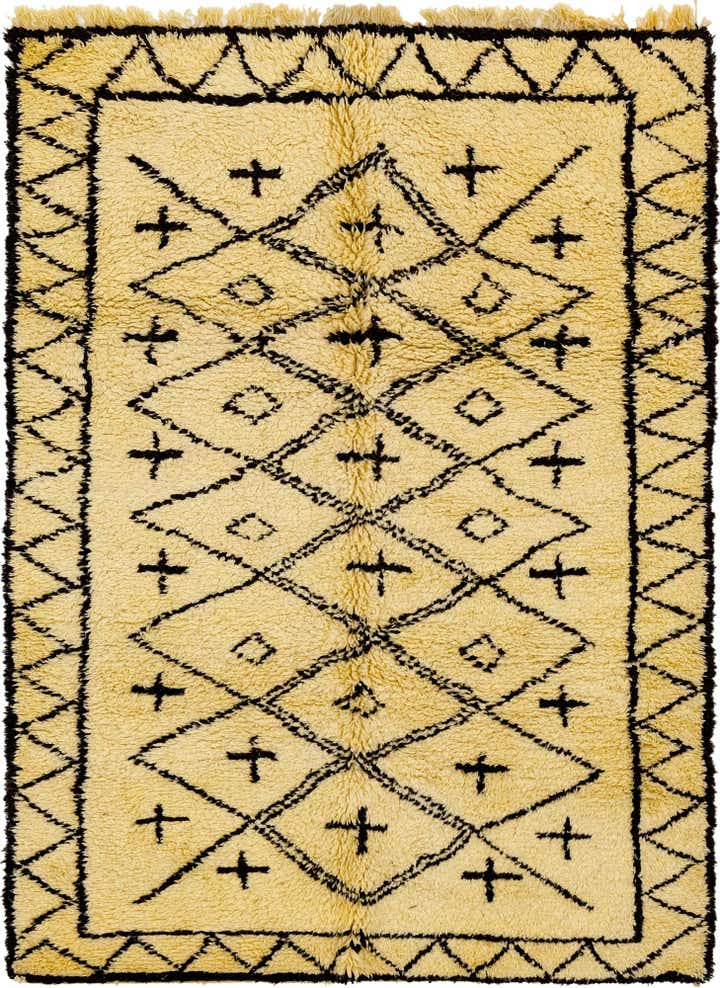 6' 6 x 9' 1 Hand Knotted Moroccan Wool Rug
