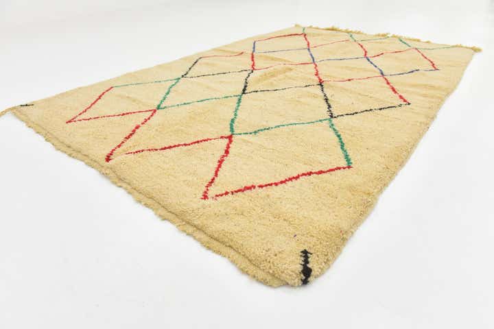 5' 1 x 8' 2 Hand Knotted Moroccan Wool Rug