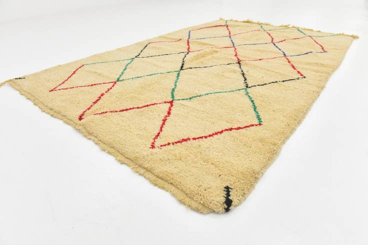 Detail image of 5' 1 x 8' 2 Hand Knotted Moroccan Wool Rug