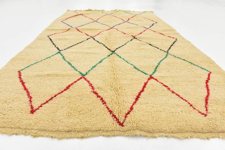 Detail image of 5' 1 x 8' 2 Hand Knotted Moroccan Wool Rug