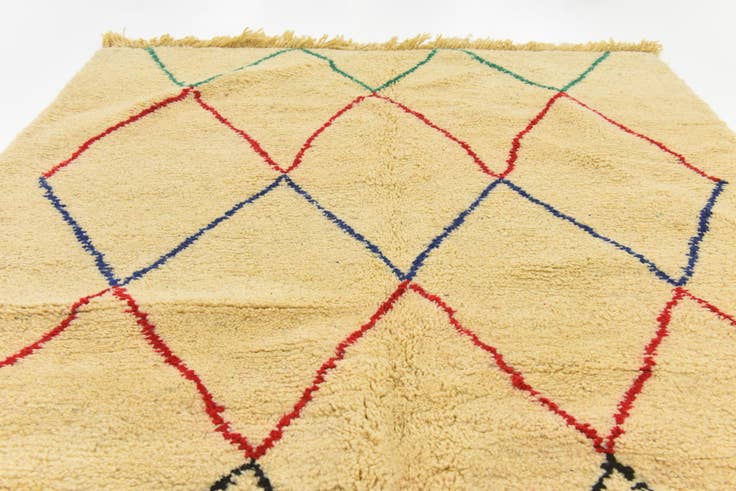 Detail image of 5' 1 x 8' 2 Hand Knotted Moroccan Wool Rug