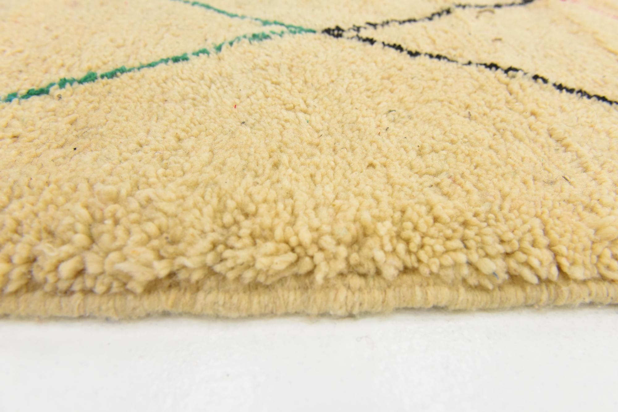 5' 1 x 8' 2 Hand Knotted Moroccan Wool Rug