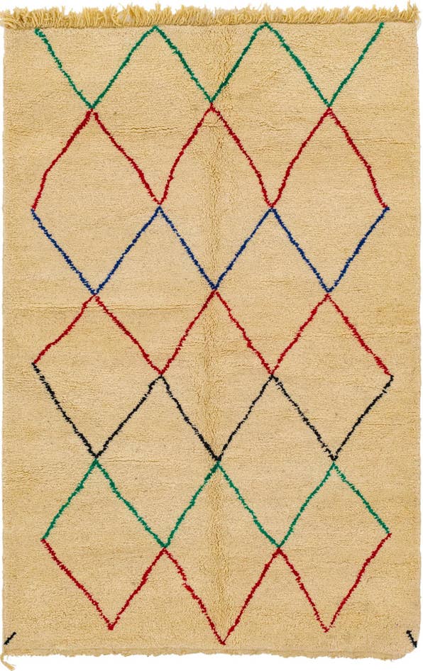 Detail image of 5' 1 x 8' 2 Hand Knotted Moroccan Wool Rug