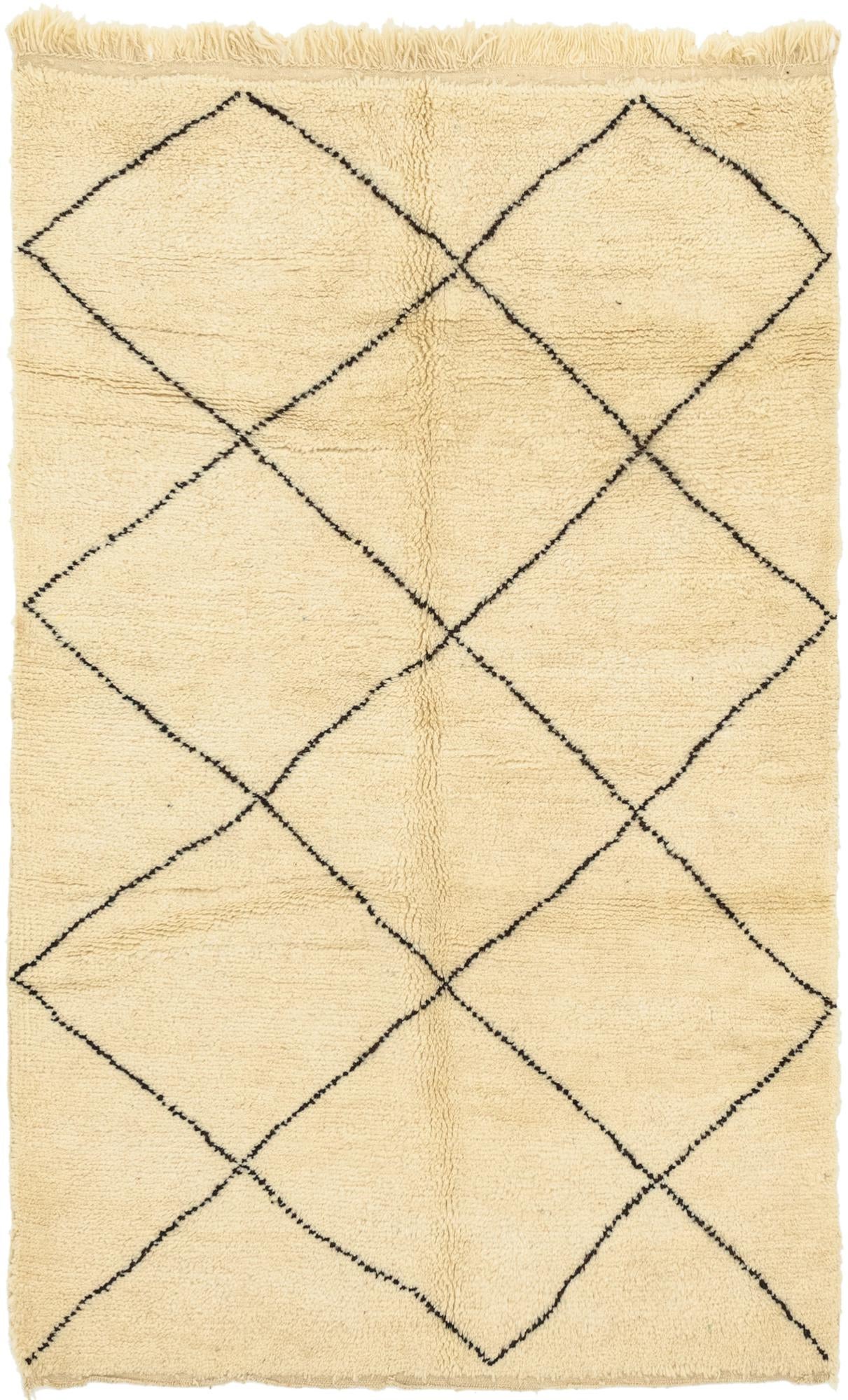 5' 1 x 8' 3 Hand Knotted Moroccan Wool Rug