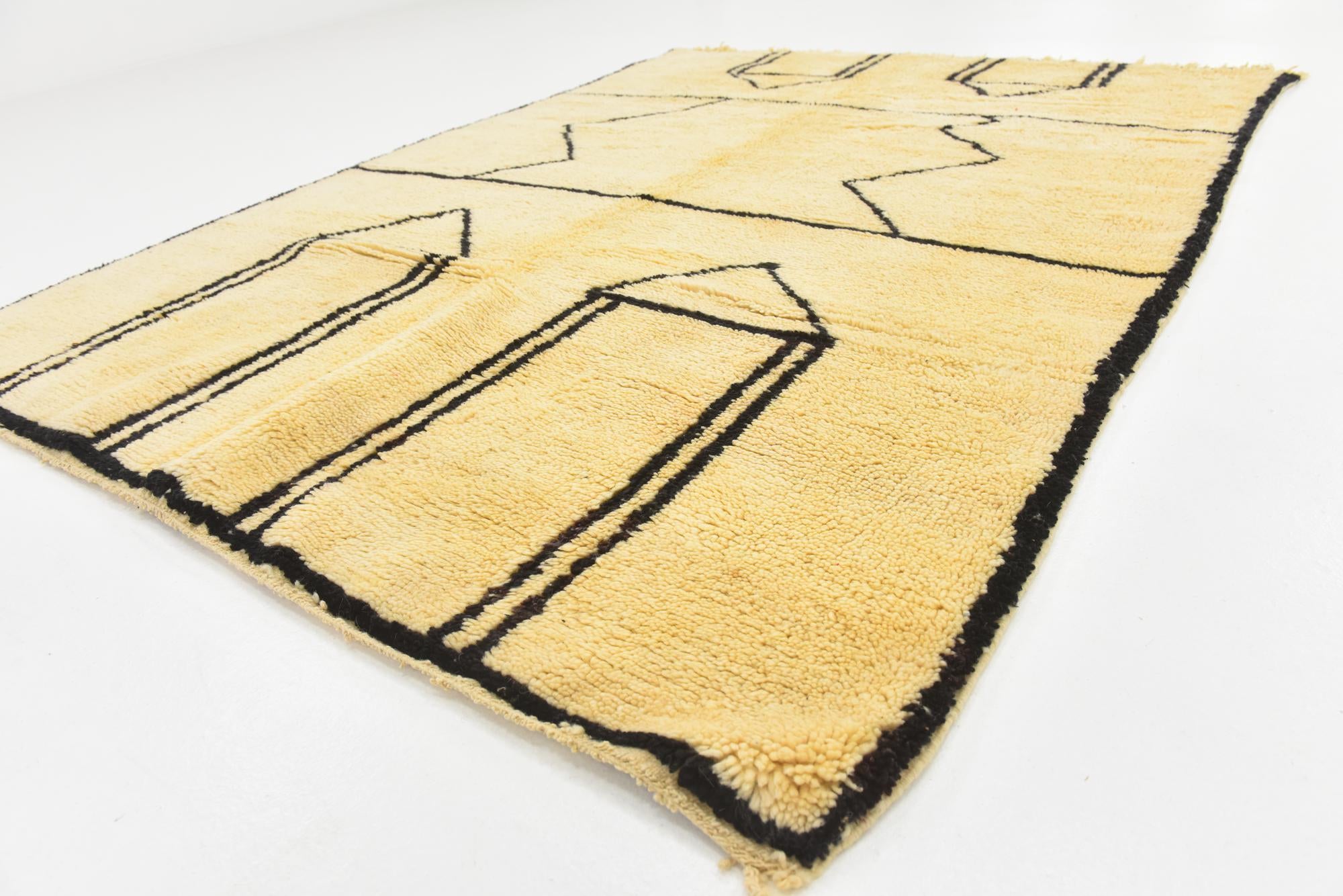 5' 6 x 7' 5 Hand Knotted Moroccan Wool Rug