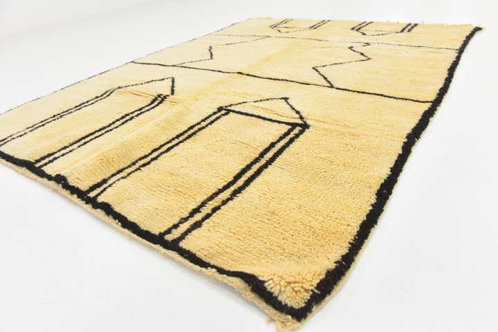 5' 6 x 7' 5 Hand Knotted Moroccan Wool Rug