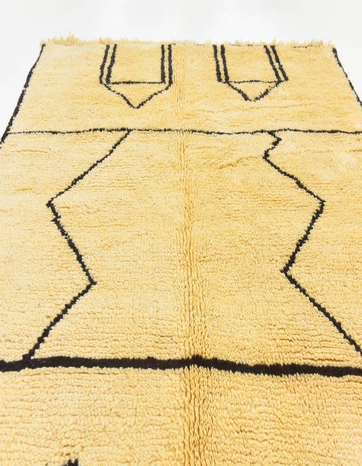Detail image of 5' 6 x 7' 5  Hand Knotted Moroccan Wool Rug