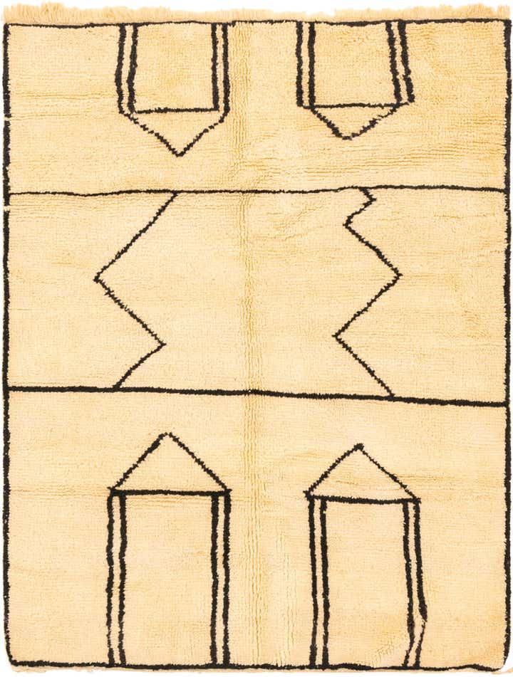 5' 6 x 7' 5 Hand Knotted Moroccan Wool Rug