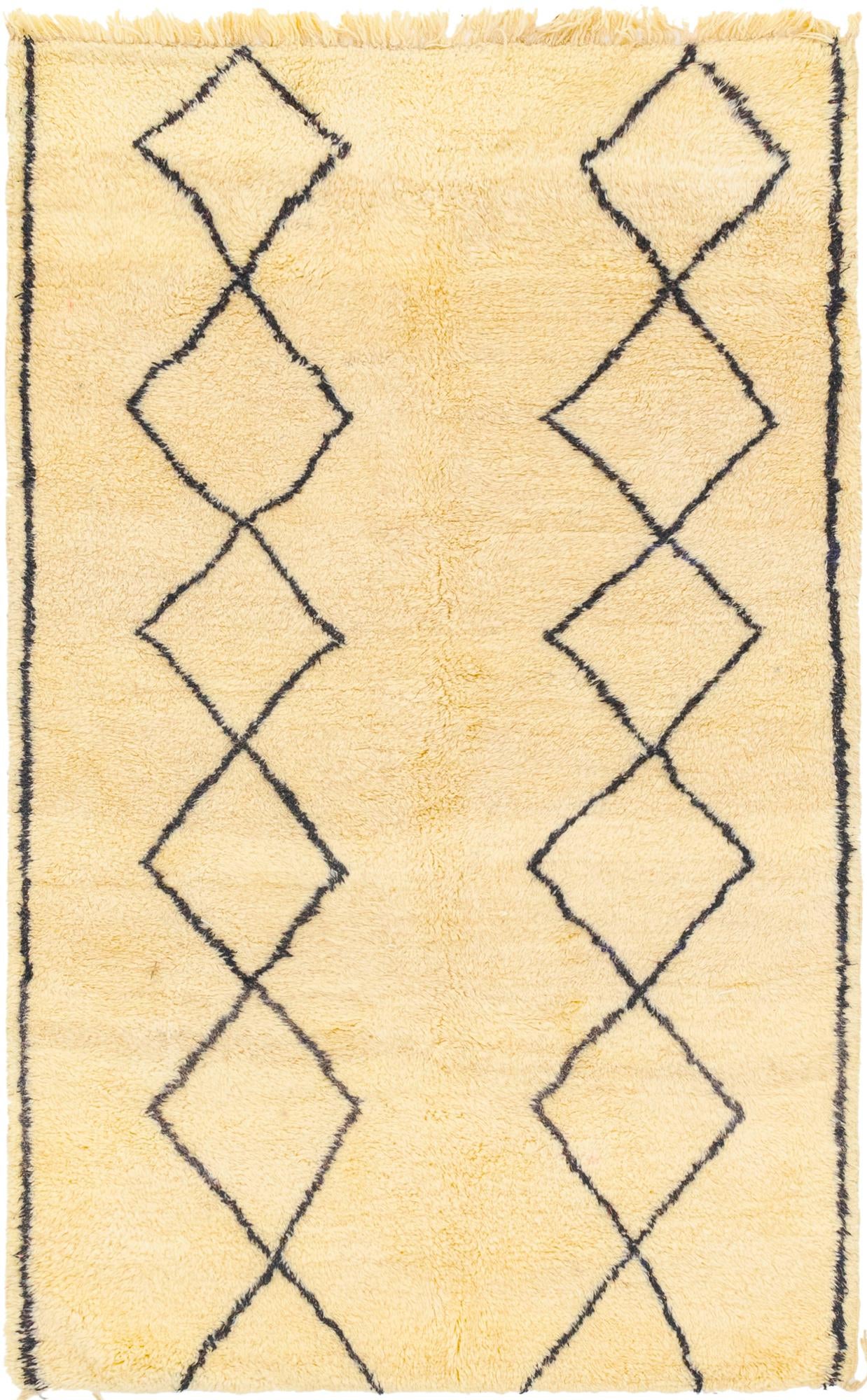 5' x 8' 5 Hand Knotted Moroccan Wool Rug