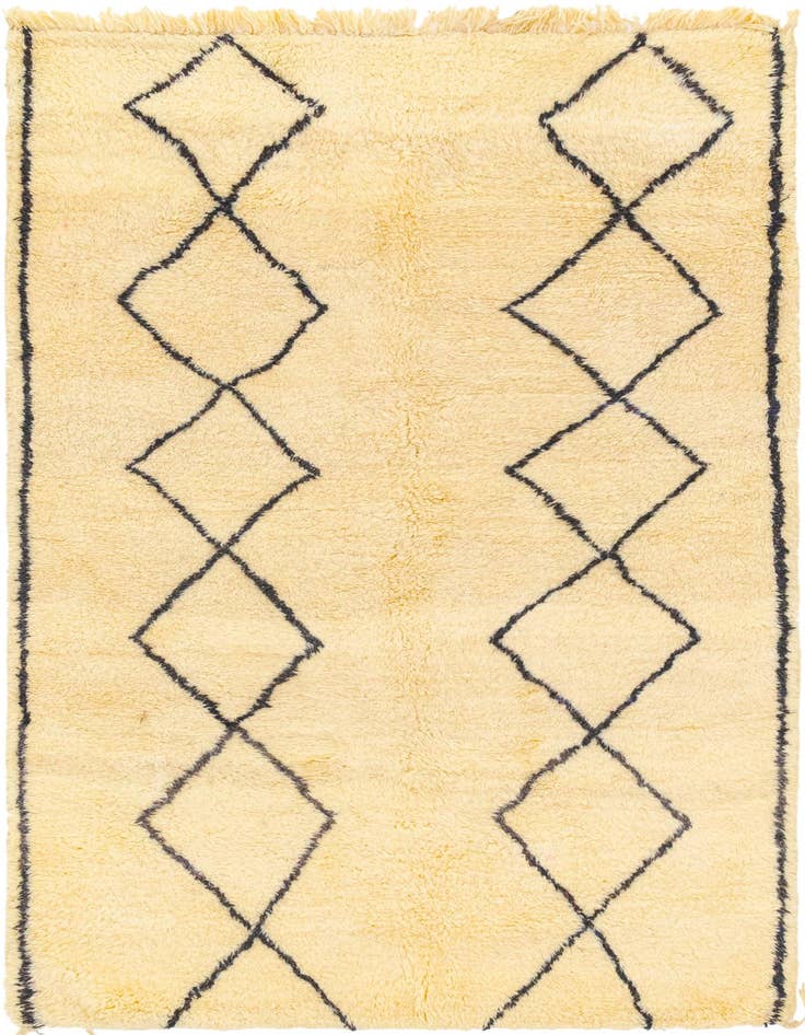 Detail image of 5' x 8' 5 Hand Knotted Moroccan Wool Rug