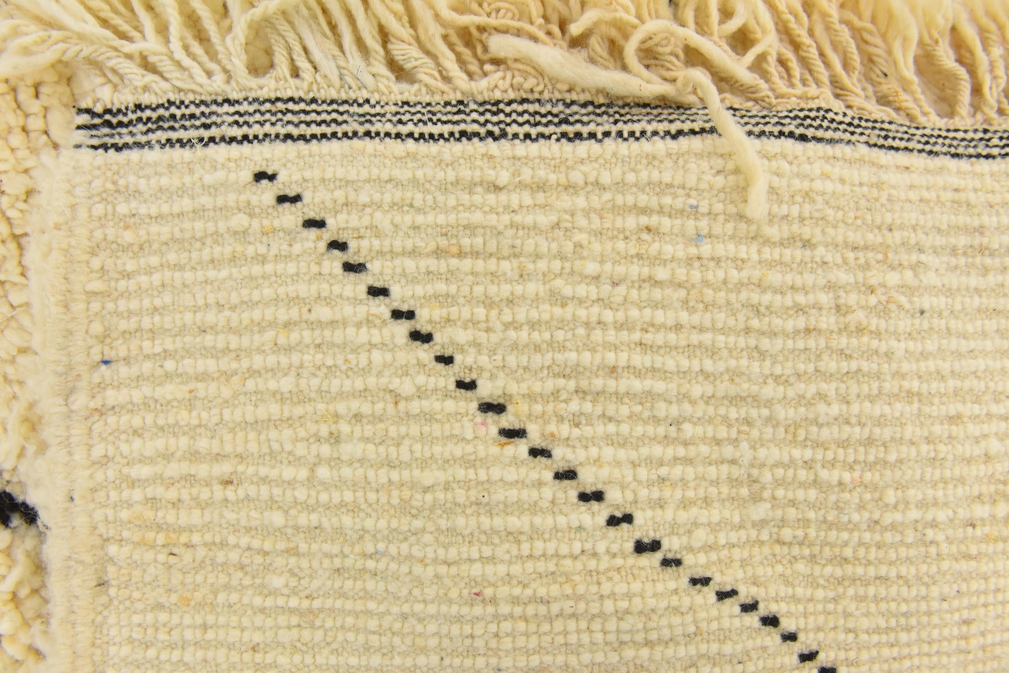 6' 8 x 9' 8 Hand Knotted Moroccan Wool Rug