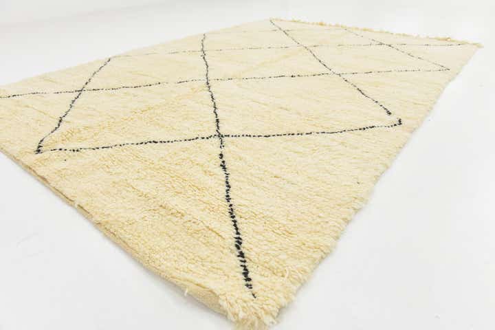 6' 8 x 9' 8 Hand Knotted Moroccan Wool Rug