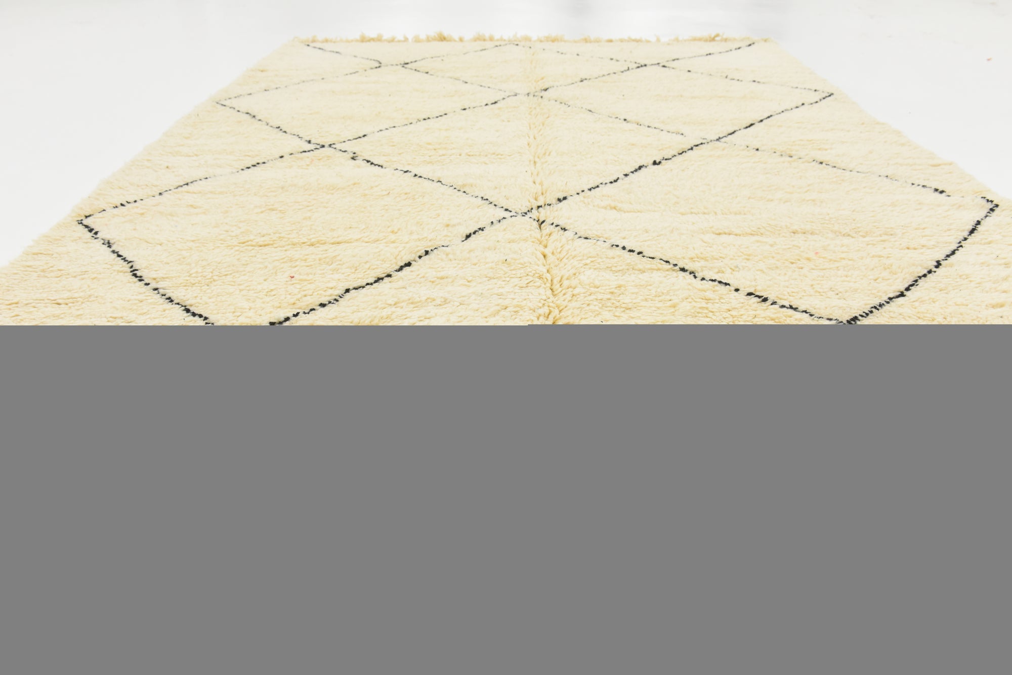 Cream 6' 8 x 9' 8 Hand Knotted Moroccan Wool Rug | Rugs.com
