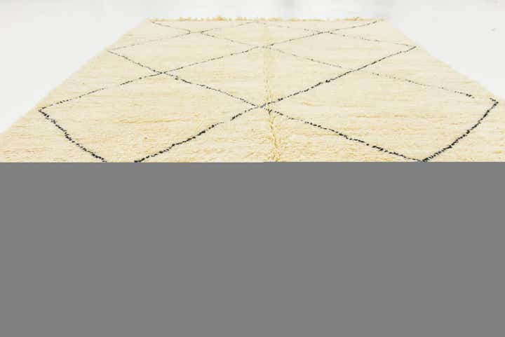 6' 8 x 9' 8 Hand Knotted Moroccan Wool Rug