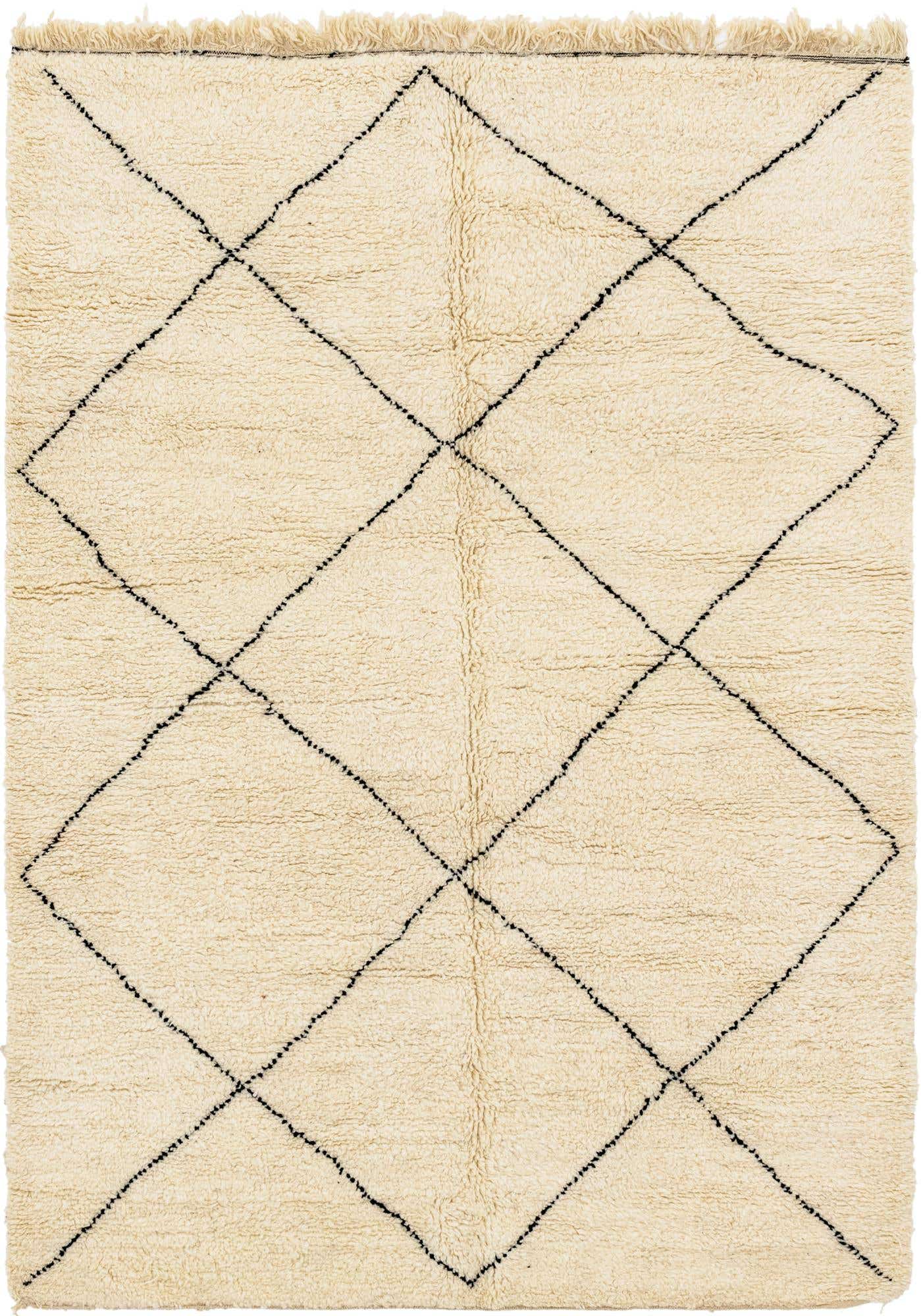6' 8 x 9' 8 Hand Knotted Moroccan Wool Rug