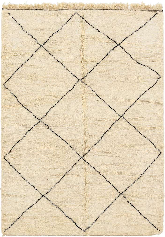 6' 8 x 9' 8 Hand Knotted Moroccan Wool Rug