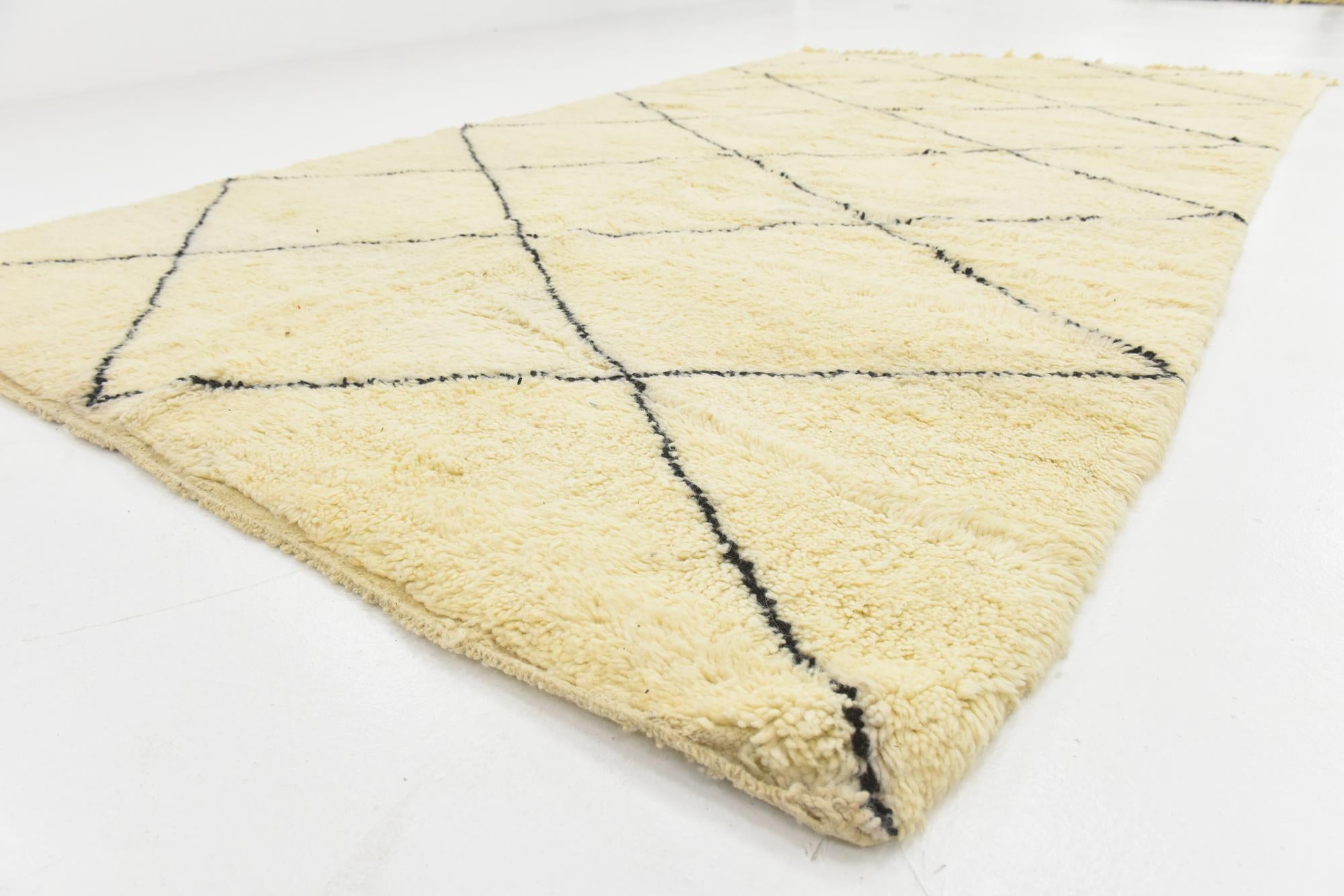 6' 5 x 10' 10 Hand Knotted Moroccan Wool Rug