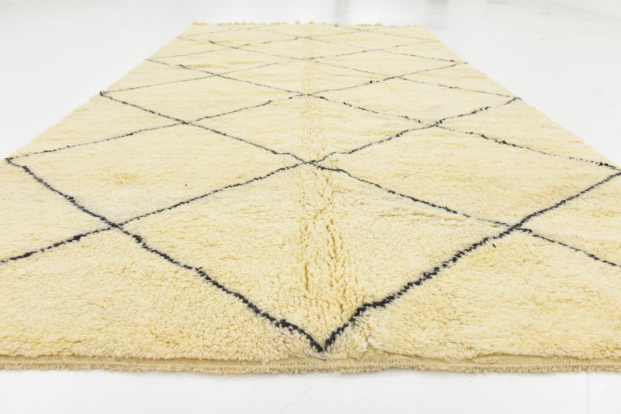 6' 5 x 10' 10 Hand Knotted Moroccan Wool Rug