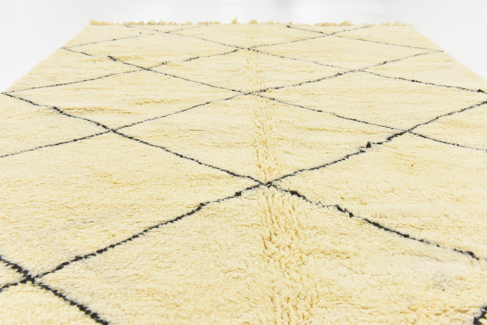 6' 5 x 10' 10 Hand Knotted Moroccan Wool Rug