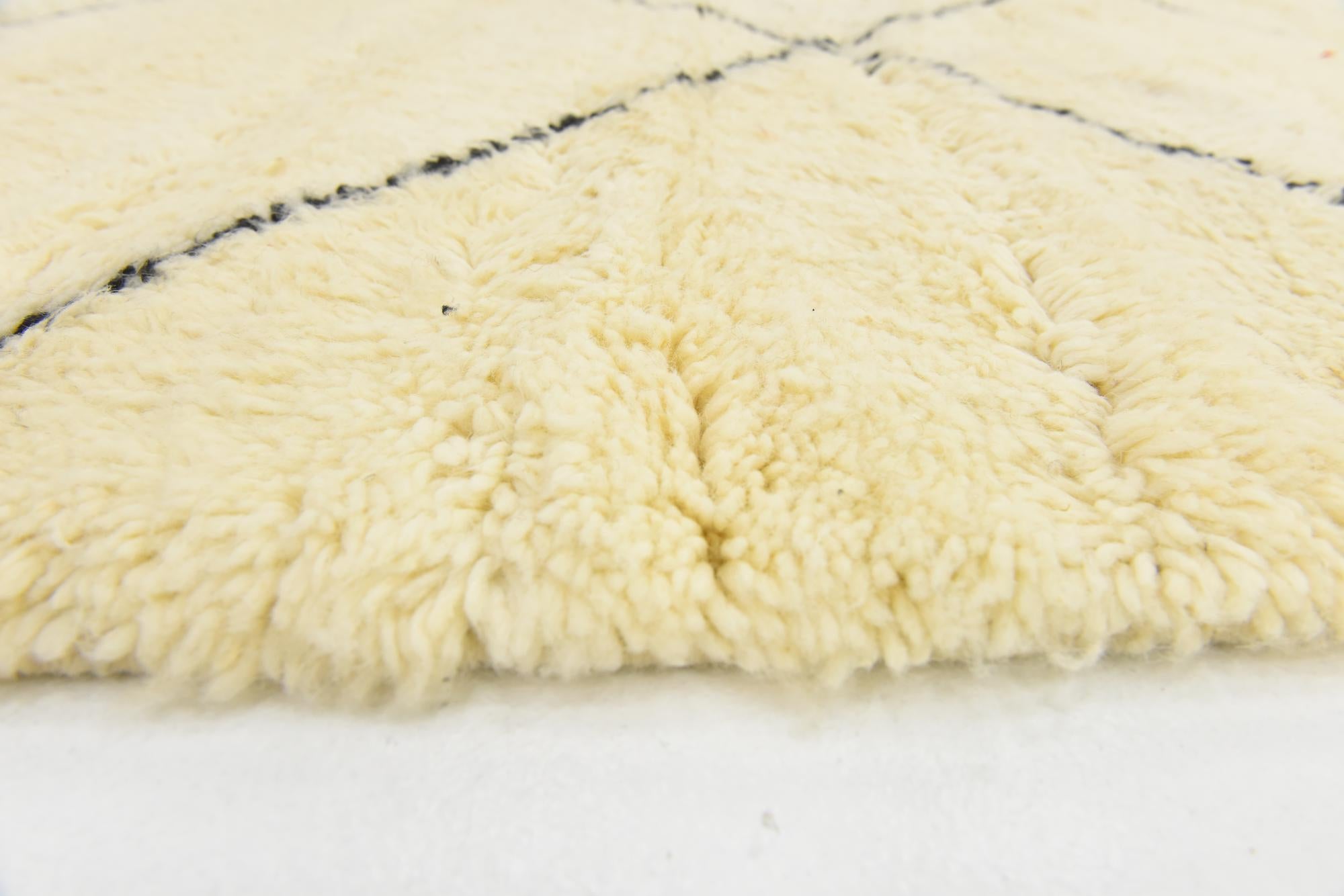 6' 5 x 10' 10 Hand Knotted Moroccan Wool Rug