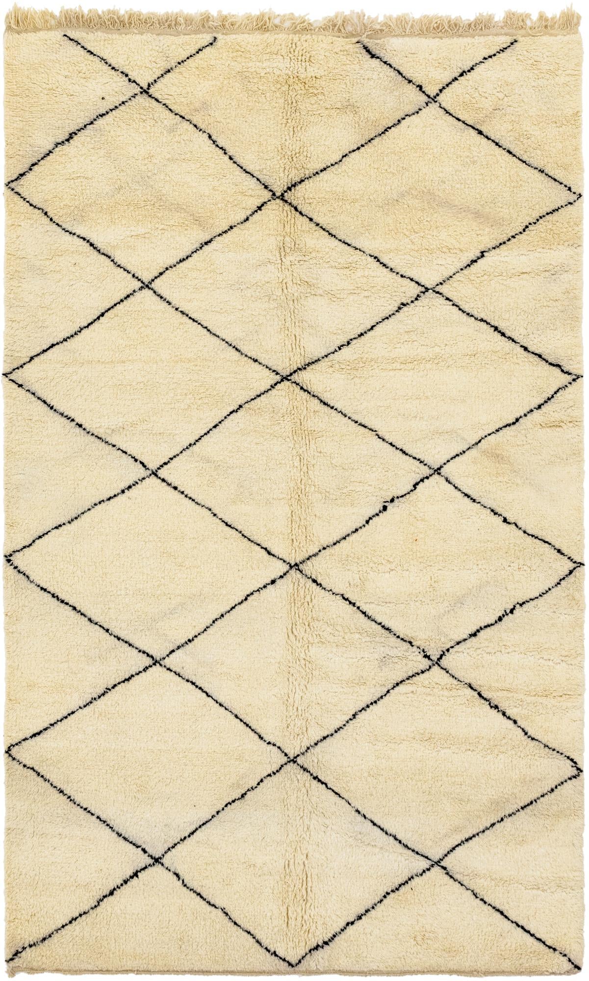 6' 5 x 10' 10 Hand Knotted Moroccan Wool Rug