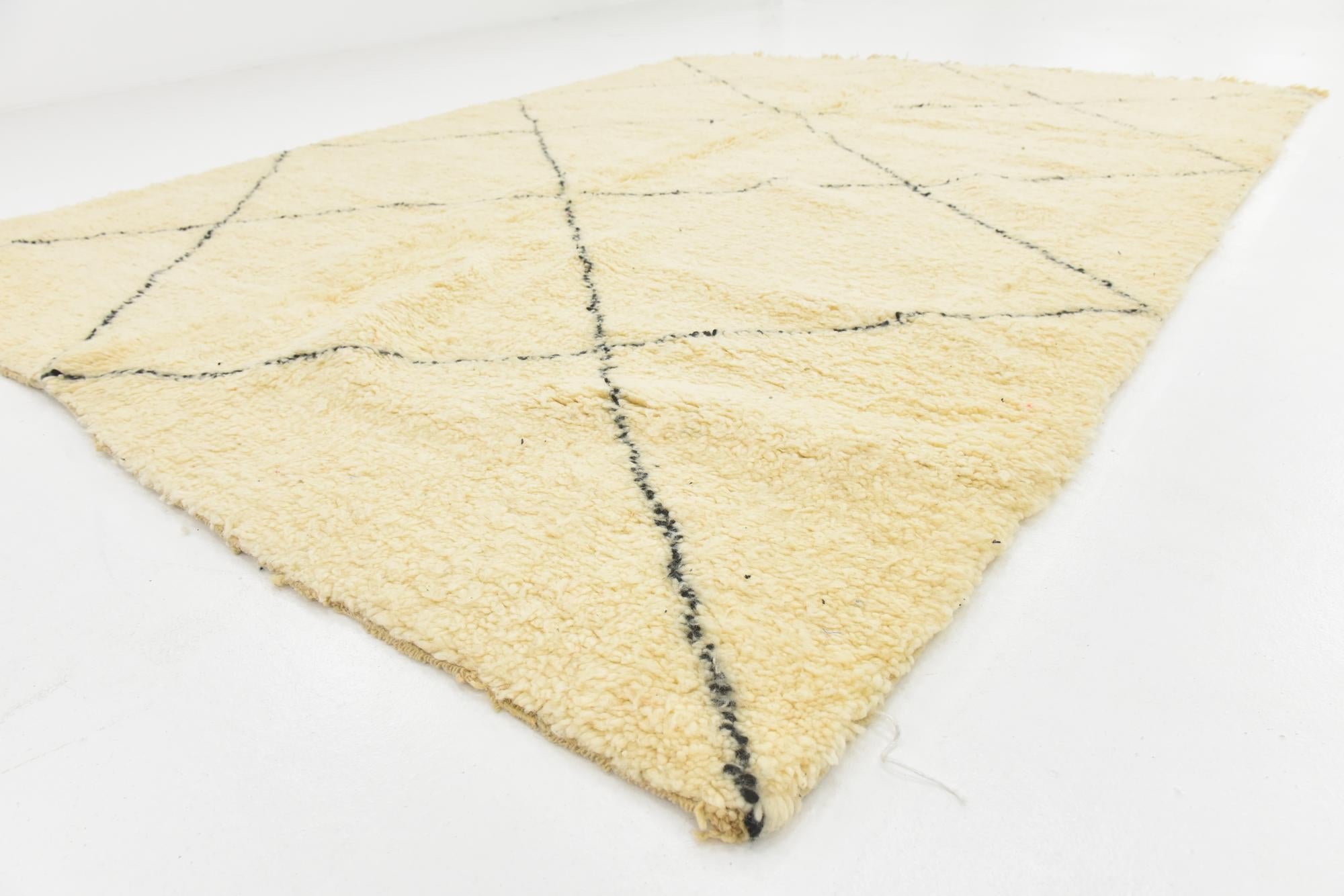 7' 3 x 9' 8 Hand Knotted Moroccan Wool Rug