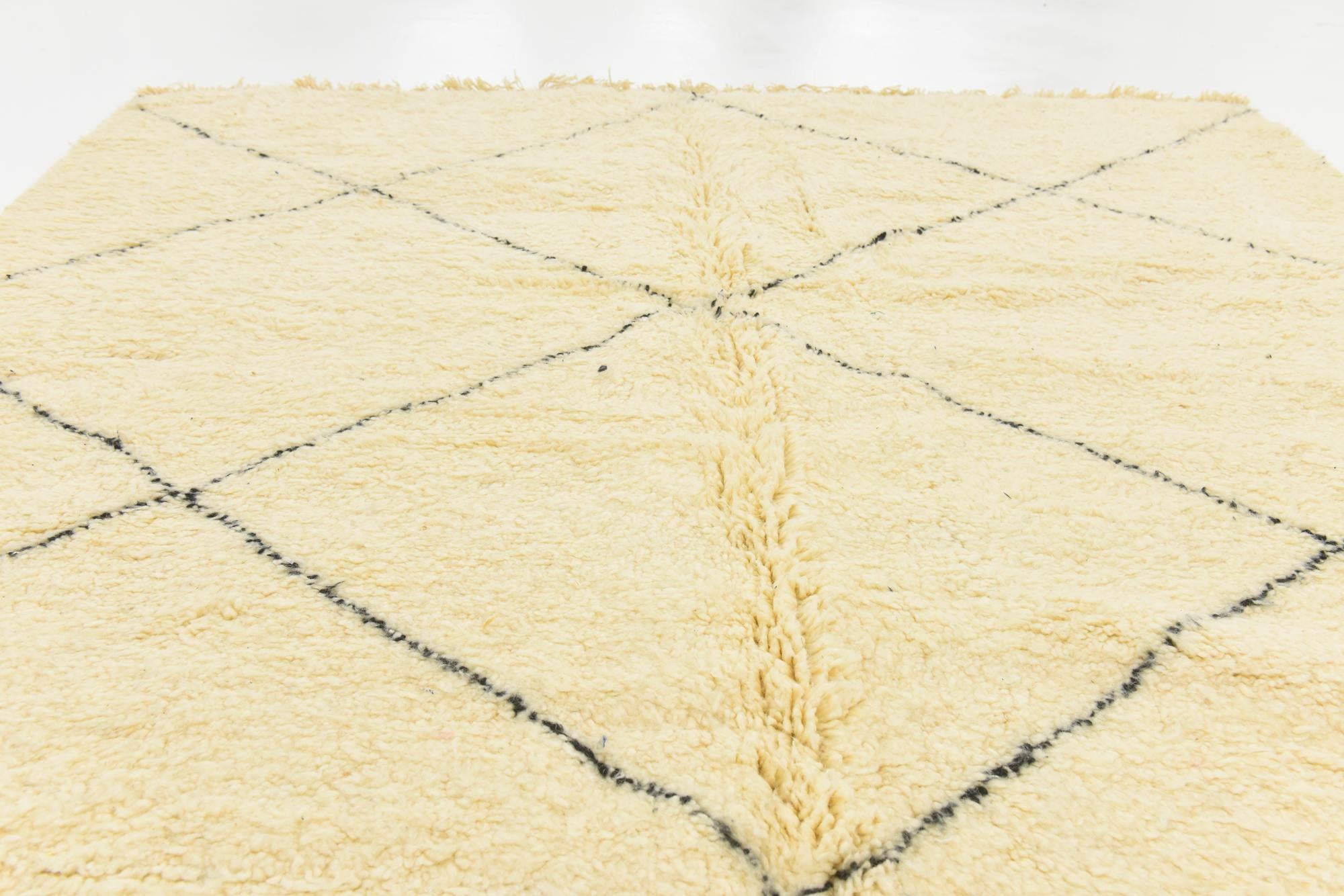 7' 3 x 9' 8 Hand Knotted Moroccan Wool Rug