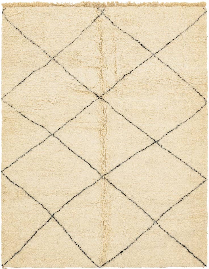 Detail image of 7' 3 x 9' 8 Hand Knotted Moroccan Wool Rug