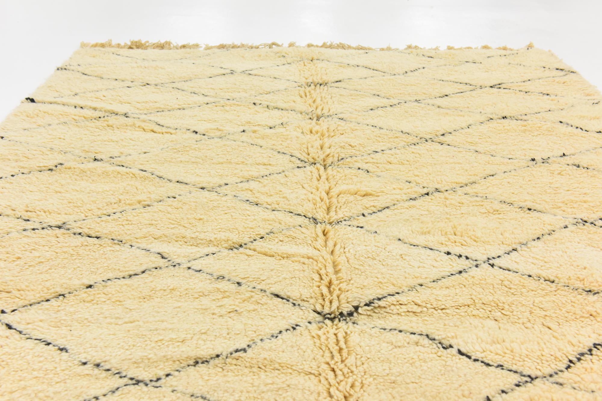 6' 3 x 10' 10 Hand Knotted Moroccan Wool Rug