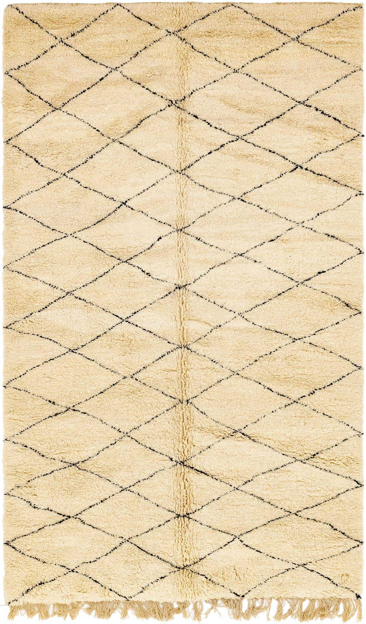6' 3 x 10' 10 Hand Knotted Moroccan Wool Rug