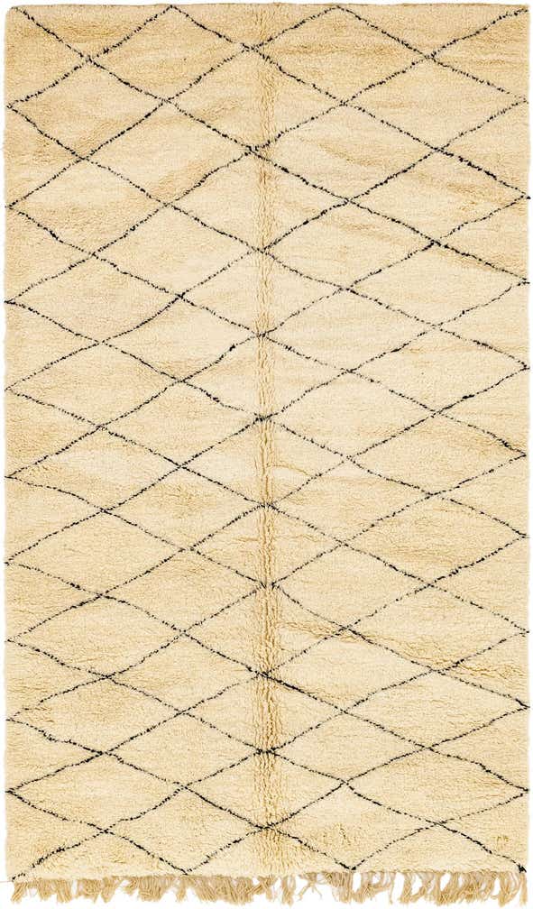 6' 3 x 10' 10 Hand Knotted Moroccan Wool Rug
