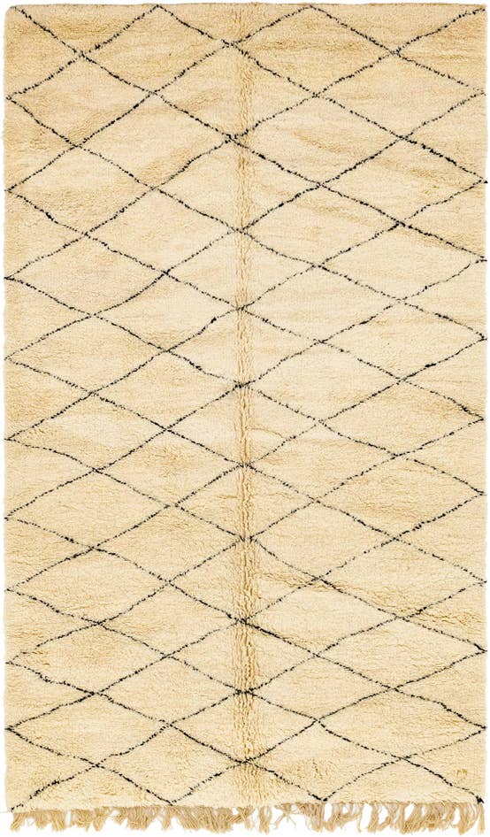 Detail image of 6' 3 x 10' 10 Hand Knotted Moroccan Wool Rug