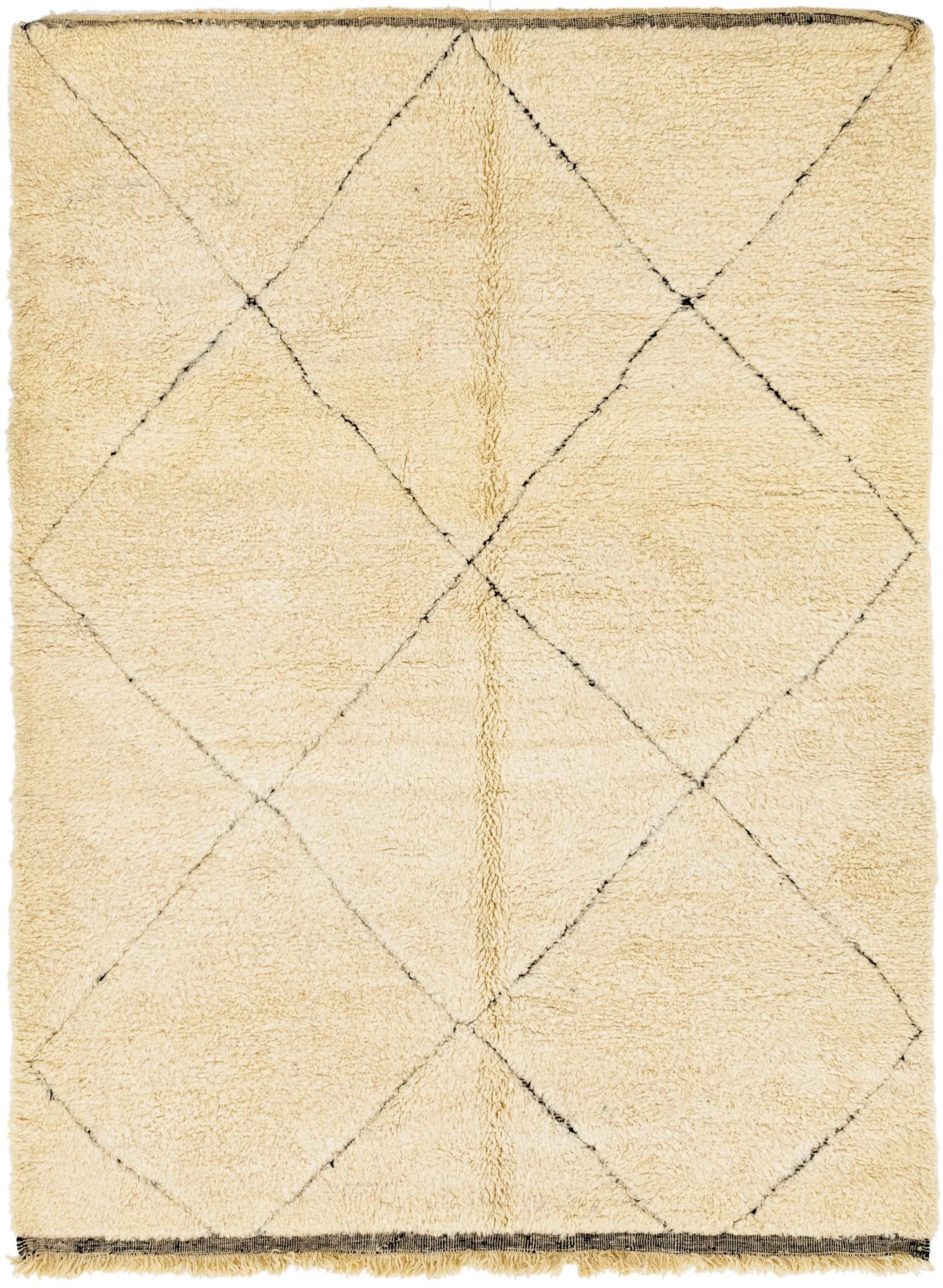 6' 10 x 9' 4 Hand Knotted Moroccan Wool Rug