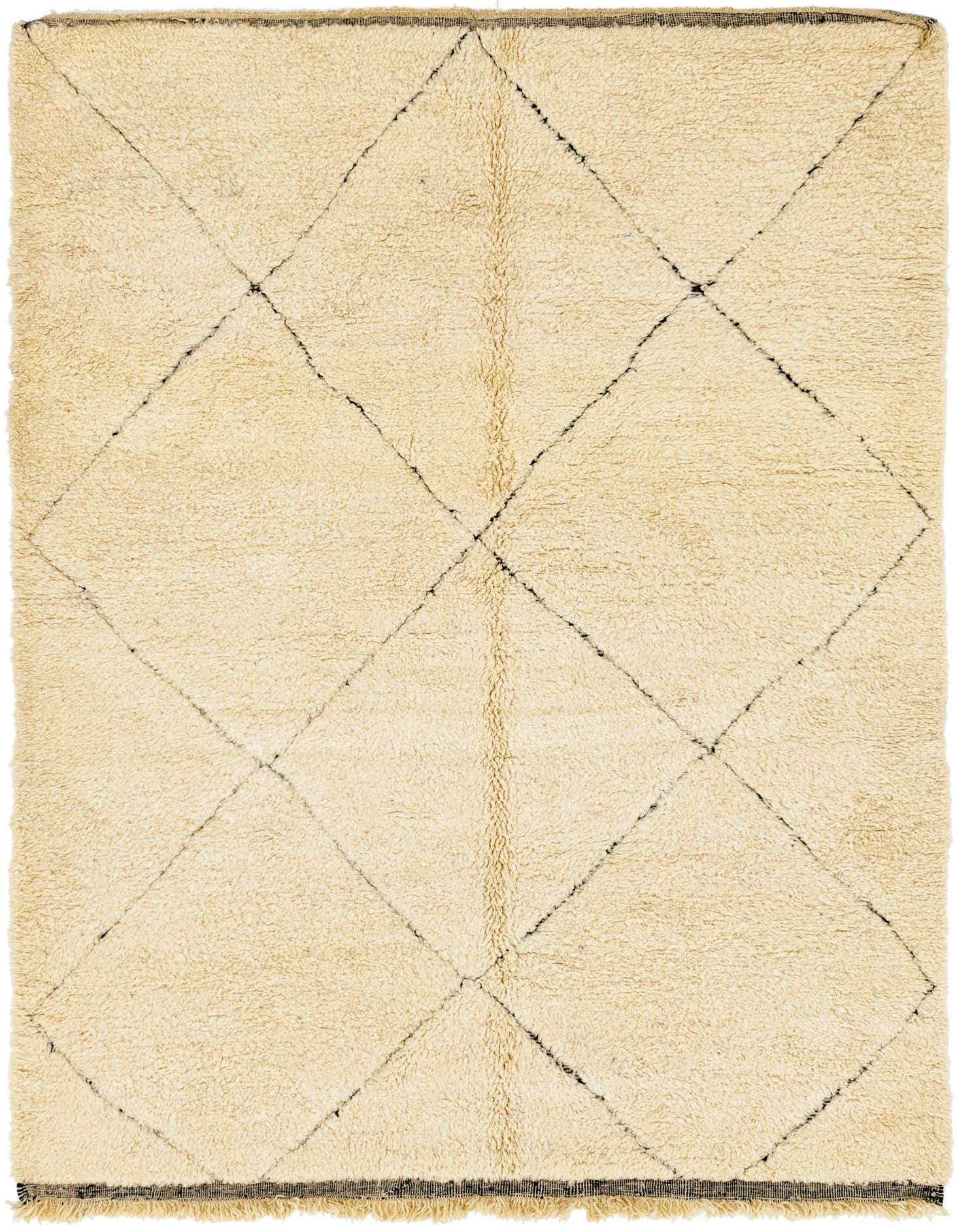 6' 10 x 9' 4 Hand Knotted Moroccan Wool Rug