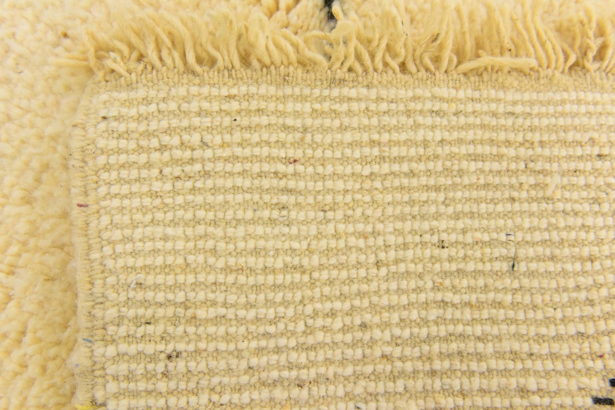 3' 7 x 4' 7 Hand Knotted Moroccan Wool Rug