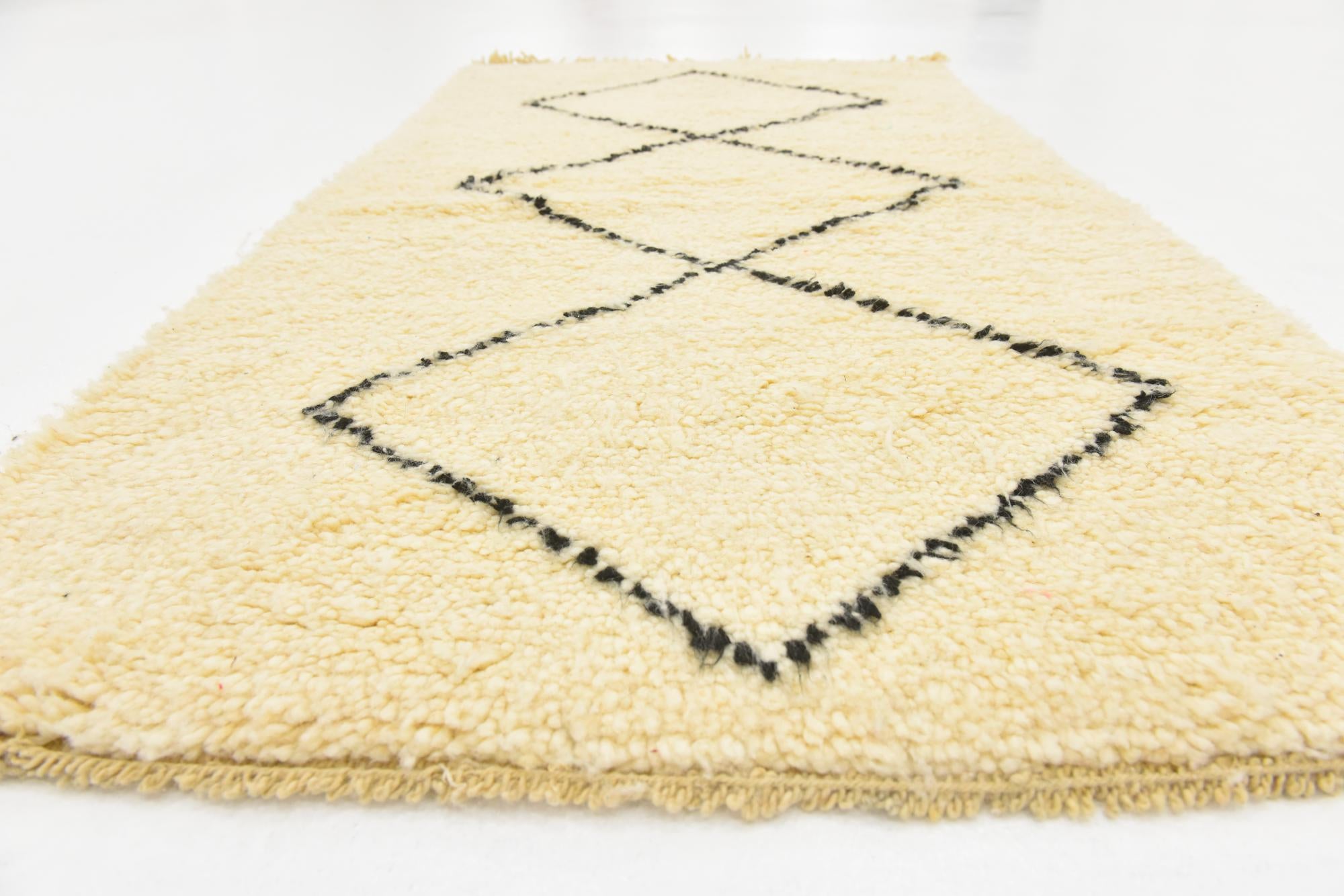 3' 7 x 4' 7 Hand Knotted Moroccan Wool Rug